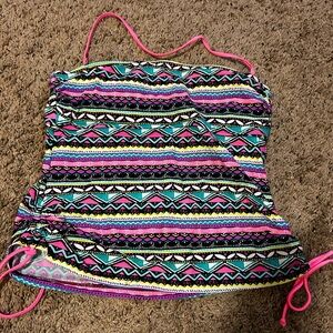 Malibu Colorful Patterned swim suit top